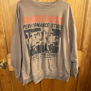 American Eagle Outfitters Graphic Crewneck Sweater - Brown